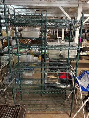 48" X 18" FIVE TIER COATED WIRE SHELF