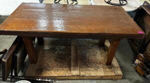 60" X 30" HARDWOOD DINING TABLE