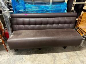 (5) 72" DARK BROWN BENCH BOOTH SEATS