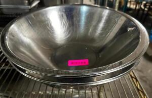 (4) ASSORTED STAINLESS MIXING BOWLS