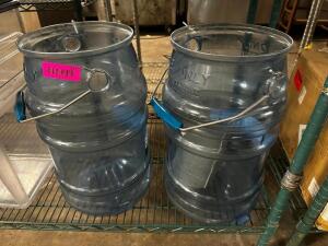 (2) SAN JAMAR PLASTIC ICE BUCKETS