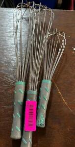 (3) STAINLESS WISK'S