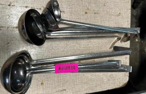 (5) ASSORTED STAINLESS LADLES