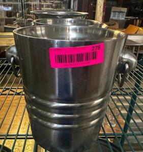 (3) STAINLESS CHAMPAGNE BUCKETS