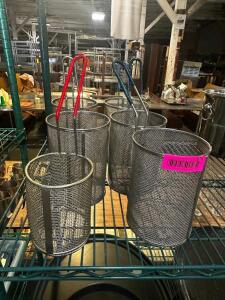 (6) ASSORTED MESH WIRE PASTA BASKETS