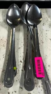 (4) STAINLESS SERVING SPOONS