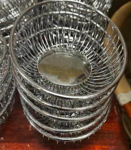 (24) CHROME WIRE BREAD BASKETS