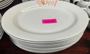 (10) 14" CHINA PLATTERS . "BRAVO " LOGO