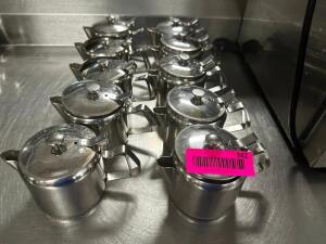 (10) STAINLESS CREAMER DECANTERS