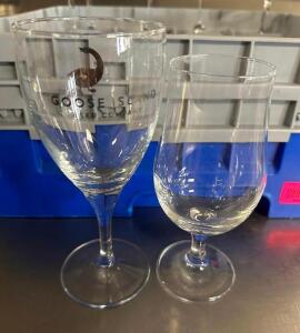 (7) ASSORTED TALL BAR GLASSES