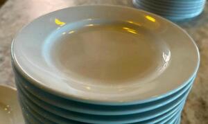 DESCRIPTION: (24) 7" CHINA PLATES BRAND / MODEL: BUFFALO F801 C-19 SIZE 7" LOCATION: UPSTAIRS THIS LOT IS: SOLD BY THE PIECE QTY: 24