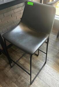 DESCRIPTION: (2) 30" GREY PADDED BAR STOOLS SIZE 30" LOCATION: BAR / MAIN FLOOR THIS LOT IS: SOLD BY THE PIECE QTY: 2