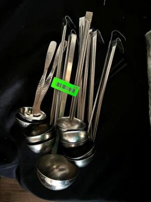 DESCRIPTION: (8) ASSORTED STAINLESS LADLES LOCATION: MAIN FLOOR THIS LOT IS: SOLD BY THE PIECE QTY: 8