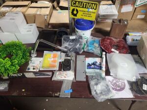 DESCRIPTION: (1) TABLE OF MISC ITEMS BRAND/MODEL: MANY INFORMATION: MUST COME INSPECT QTY: 1