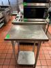 DESCRIPTION: 24" STAINLESS STEEL TABLE WITH UNDERSHELF SIZE: 24"X18"X36" LOCATION: KITCHEN QTY: 1 - 2