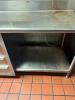 DESCRIPTION: 5' STAINLESS PREP TABLE WITH 3-DRAWERS AND UNDERSHELF INFORMATION: CASTERS ON ONE SIDE SIZE: 60"X30"X35" LOCATION: KITCHEN QTY: 1 - 6