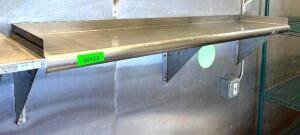 DESCRIPTION: 4' WALL MOUNT STAINLESS STEEL SHELF SIZE: 48"X12" LOCATION: KITCHEN QTY: 1