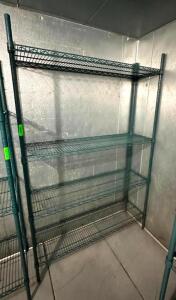 DESCRIPTION: 4-TIER WIRE SHELVING UNIT SIZE: 48"X14"X74" LOCATION: WALK-IN QTY: 1