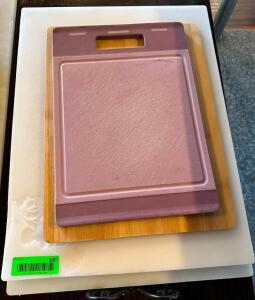 NAME: (4) - CUTTING BOARDS DESCRIPTION: (4) - CUTTING BOARDS LOCATION: MAIN DINING QTY: 4