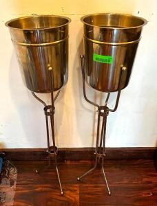 DESCRIPTION: (2) STAINLESS CHAMPAGNE BUCKETS LOCATION: PARTY ROOM QTY: 2