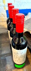 NAME: (4) - BOTTLES OF WINE DESCRIPTION: (4) - BOTTLES OF WINE LOCATION: BAR QTY: 4