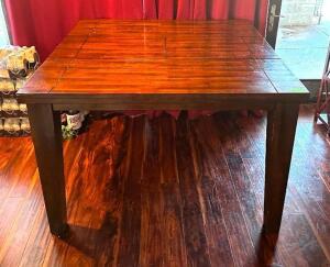 DESCRIPTION: 54" PUB HEIGHT DINING TABLE SIZE: 54"X54"X36" LOCATION: MAIN DINING QTY: 1