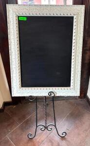 DESCRIPTION: DECORATIVE FRAME SIGN BOARD ON EASEL LOCATION: ENTRANCE QTY: 1