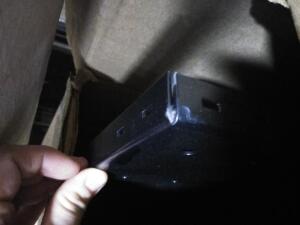 (1) BLACK METAL SHELF