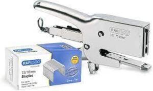 (3) HEAVY DUTY PLIER STAPLER AND BOX OF STAPLES