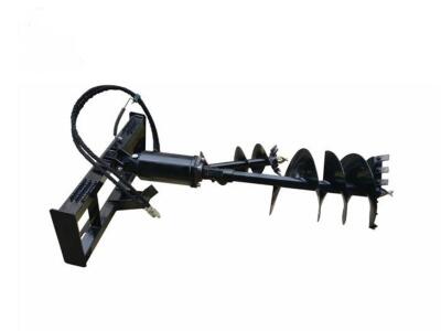 WOLVERINE HYDRAULIC SKID STEER AUGER ATTACHMENT W/ 12" AND 18" AUGER BITS