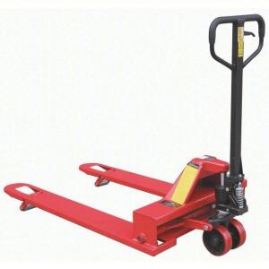 DESCRIPTION: (1) LOW PROFILE MANUAL PALLET JACK BRAND/MODEL: DAYTON #30LU67 INFORMATION: RED SIZE: 4,400 LB LOAD CAPACITY, 48 IN X 7 IN, 33 IN, 19 IN