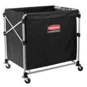 DESCRIPTION: (1) COLLAPSIBLE MATERIAL CART BRAND/MODEL: RUBBERMAID INFORMATION: BLACK SIZE: 8 BUSHEL RETAIL$: $178.00 EA QTY: 1