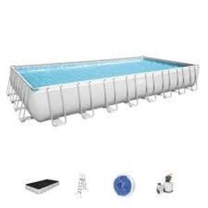 DESCRIPTION: (1) POOL SET BRAND/MODEL: BESTWAY #561BUE INFORMATION: RECTANGULAR SIZE: 31' X 16' X 52" RETAIL$: $1779.99 EA QTY: 1