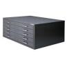 DESCRIPTION: (1) STEEL FLAT C-FILE BRAND/MODEL: MAYLINE/C-FILE INFORMATION: BLACK, STEEL, 5 DRAWERS SIZE: 46-3/4"W X 35-1/2"D X 15-1/2"H RETAIL$: $1,3