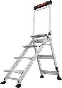 DESCRIPTION: (1) JUMBO STEP STEP STOOL LADDER BRAND/MODEL: LITTLE GIANT INFORMATION: ALUMINUM SIZE: 375 LB CAPACITY RETAIL$: $206.94 EA QTY: 1