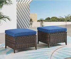 DESCRIPTION: (1) CASE OF (2) ALL WEATHER WICKER OUTDOOR OTTOMANS BRAND/MODEL: BETTER HOMES AND GARDENS INFORMATION: WHITE RETAIL$: $175.00 EA QTY: 1