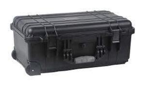 DESCRIPTION: (1) WEATHERPROOF EQUIPMENT CASE WITH FOAM INSIDEBRAND/MODEL: MCM #22-24130INFORMATION: BLACKSIZE: 22" X 13 1/2" X 9"RETAIL$: $89.95 EAQTY: 1