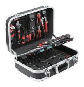 DESCRIPTION: (1) GENERAL TOOL KIT AND SOCKET SET ASSORTED BRAND/MODEL: DURATOOL INFORMATION: BLACK CARRY CASE SIZE: MISSING 2 SOCKETS RETAIL$: $269.23