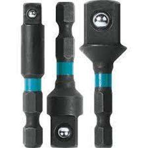 DESCRIPTION: (5) PACKS OF (3) SOCKET ADAPTER SETS BRAND/MODEL: MAKITA #A-97673 SIZE: 2" RETAIL$: $7.81 EA QTY: 5