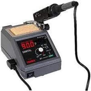 DESCRIPTION: (1) TEMPERATURE CONTROLLED SOLDERING STATION BRAND/MODEL: TENMA #21-1590 INFORMATION: BLACK CARRY CASE SIZE: 48 WATTS RETAIL$: $107.99 EA