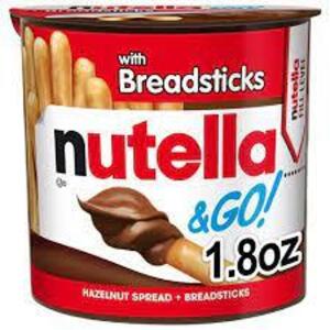 DESCRIPTION: (3) CASES OF (12) NUTELLA GO WITH BREADSTICKS BRAND/MODEL: NUTELLA #T1 SIZE: 1.8 OZ CONTAINERS RETAIL$: $15.00 PER CASE QTY: 3