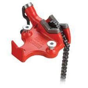 DESCRIPTION: (1) BENCH CHAIN VISE BRAND/MODEL: RIDGID #40210 INFORMATION: ORANGE/PIPE CAPACITY: 1/4" TO 6" SIZE: 4-1/2"H RETAIL$: 598.67 QTY: 1