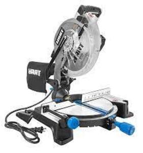 DESCRIPTION: (1) COMPOUND MITER SAW BRAND/MODEL: HART INFORMATION: BLUE SIZE: 7-1/4" RETAIL$: $127.99 EA QTY: 1