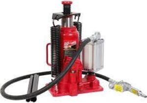 DESCRIPTION: (1) BIG RED JACK AIR/HYDRAULIC BOTTLE JACK BRAND/MODEL: TORIN #TA92006 INFORMATION: RED SIZE: 20 TON CAPACITY RETAIL$: $180.99 EA QTY: 1