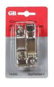 DESCRIPTION: (6) BOXES OF (10) PACKS OF (2) BATTERY CHARGING CLIPS BRAND/MODEL: GARDNER BENDER #14-530 INFORMATION: ZINC PLATED STEEL SIZE: 30, 2 PACK