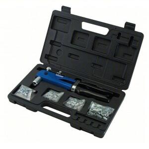 DESCRIPTION: (1) RIVET NUT TOOL KIT BRAND/MODEL: WESTWARD #5TUW2 INFORMATION: BLACK CARRY CASE SIZE: #8-32; #10-24; #10-32; 1/4"-20 RETAIL$: $110.10 E