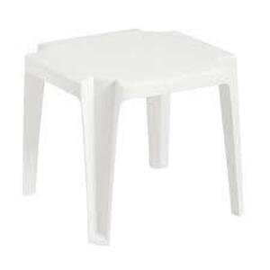 DESCRIPTION: (6) SQUARE LOW TABLE BRAND/MODEL: GROSFILLEX INFORMATION: WHITE SIZE: 17X17 RETAIL$: $60.00 EA QTY: 6