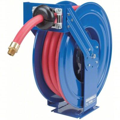 DESCRIPTION: (1) SPRING RETURN HOSE REEL BRAND/MODEL: COXREELS #10C509 INFORMATION: BLUE SIZE: 35 FT (1 IN I.D.), 1 IN MNPT, 300 PSI MAX OP PRESSURE,