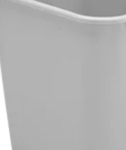 DESCRIPTION: (1) OFFICE TRASH CAN BRAND/MODEL: RUBBERMAID INFORMATION: WHITE SIZE: 7 GALLON RETAIL$: $10.00 EA QTY: 1