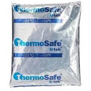 DESCRIPTION: (4) THERMOSAFE U-TEK GEL PACK BRAND/MODEL: SANCO SIZE: 7.5 x 2 x 1 RETAIL$: $8.00 EA QTY: 4